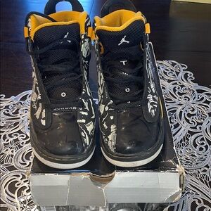 Kids Black and White Jordan Shoes